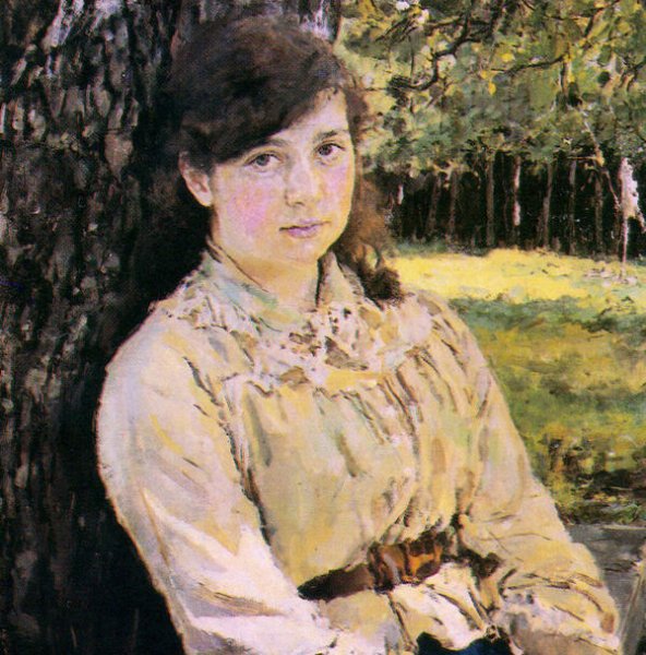 Серов девушка освещенная солнцем