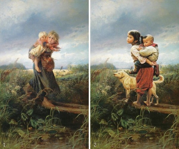 Владимир Егорович Маковский дети , бегущие от грозы