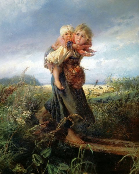 Константин Маковский дети бегущие