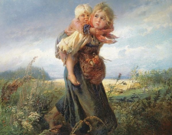 Дети, бегущие от грозы, 1872