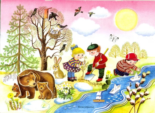 Сюжетная картина ранняя Весна