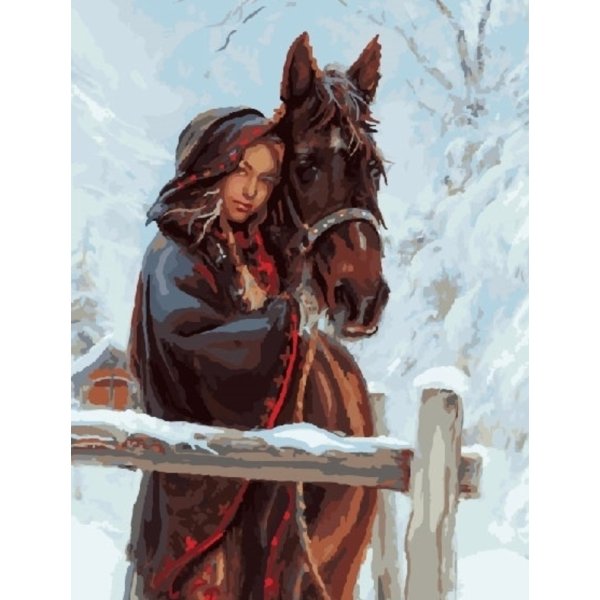 Живопись принцесса на лошади