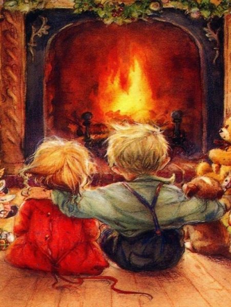 Лизи Мартин у камина