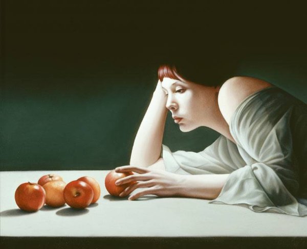 Задумчивая девушка картина