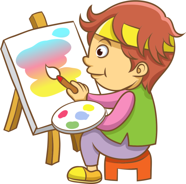 Мальчик рисует