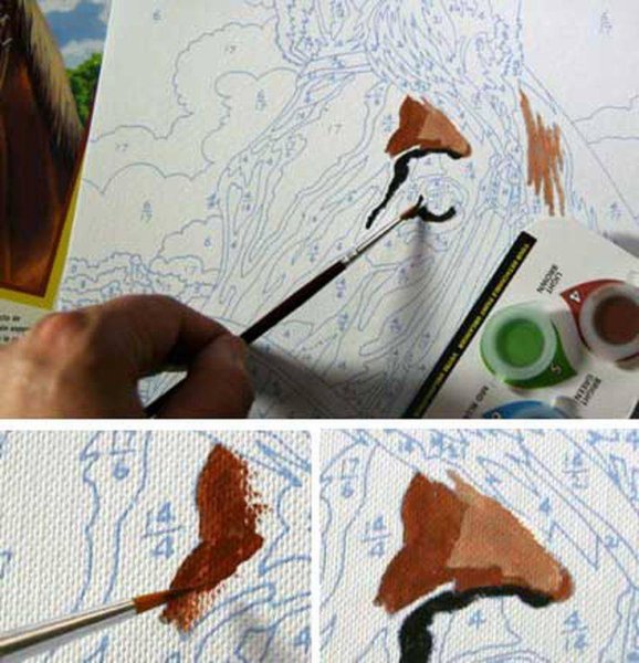 Картина которую надо раскрашивать по номерам