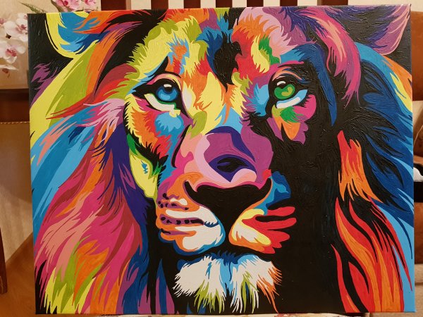 Картина по номерам процесс рисования