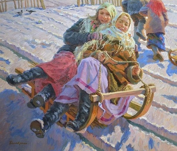 Живопись Евгения Балакшина зима