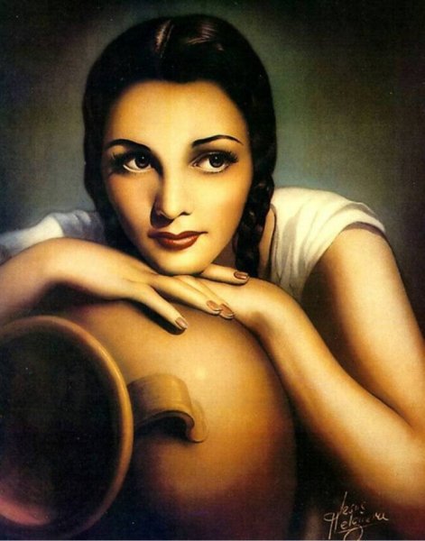 "Девушка с кувшином" 1928 Лебедев