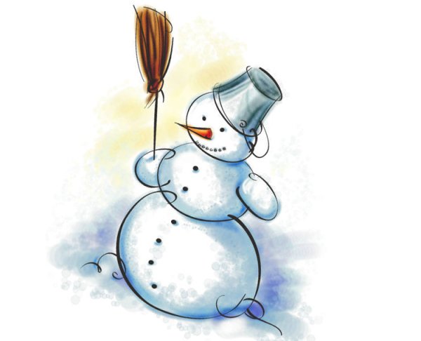 Детские картинки Снеговик