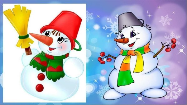 Снеговички для детей мультяшные