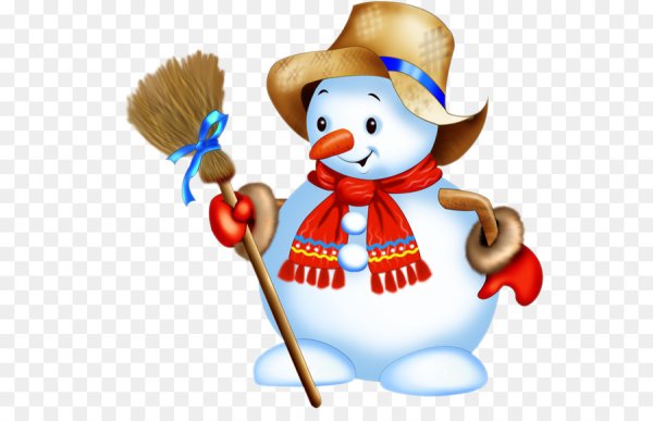 Снеговик с метлой