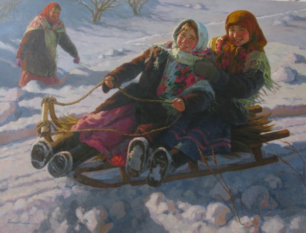 Катание с горы на санках