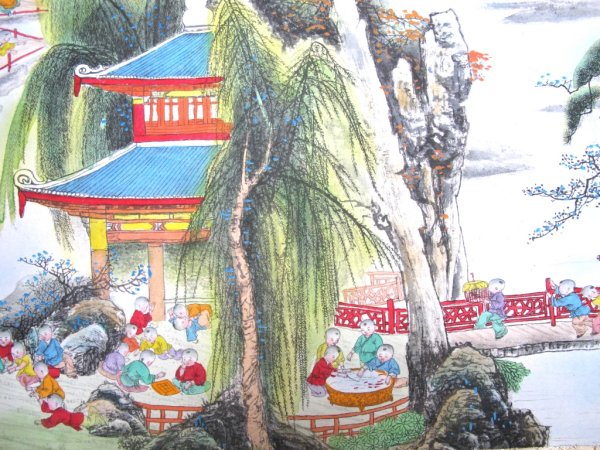 Китайская картина 100 детей