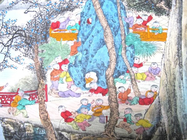Китайская картина 100 детей