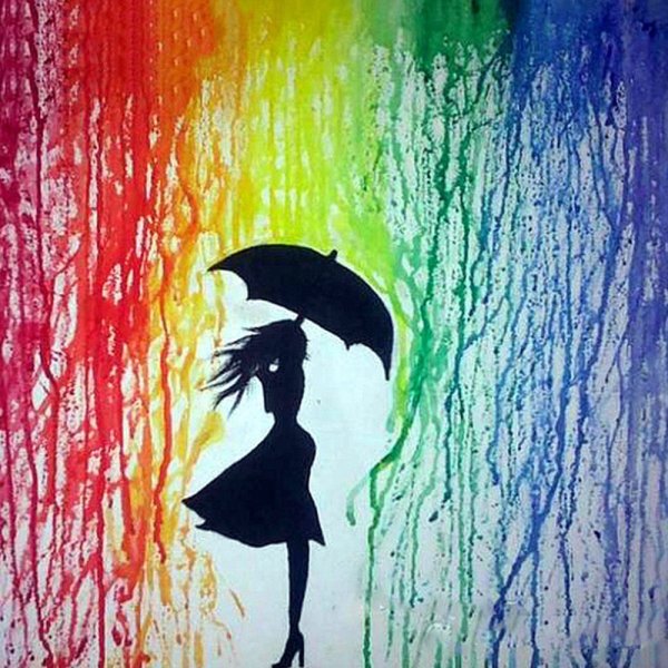 Девочка с зонтиком картина