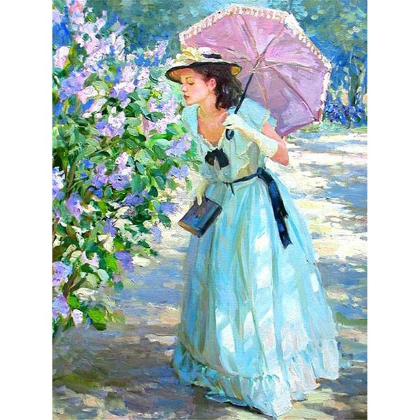 «Дама с цветами и зонтиком» (1917)