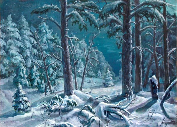 Зимний пейзаж в садик