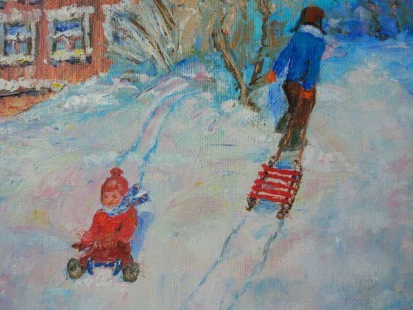 Катание на санях с горки