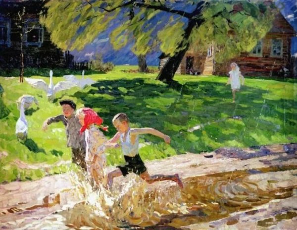 Маковский дети бегущие от грозы