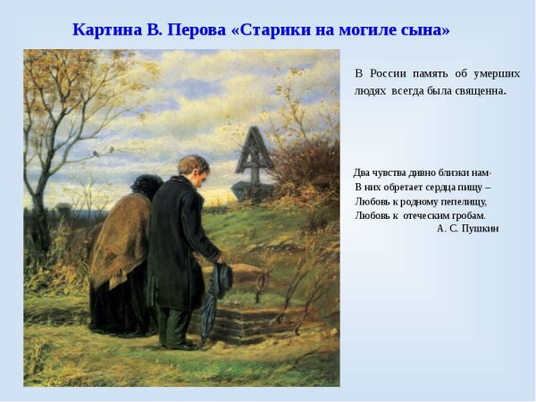Василий Григорьевич Перов сцена на могиле