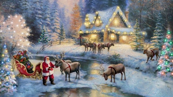 Томас Кинкейд картины Санта