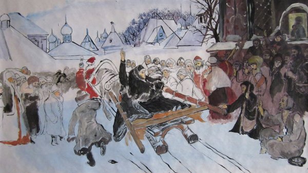 Суриков большой маскарад в 1722