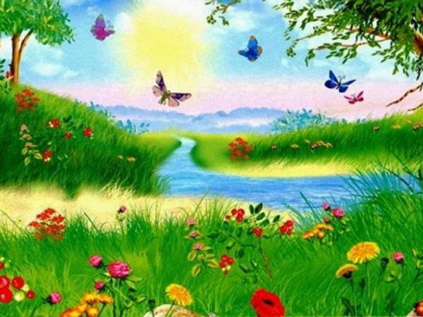 Летний пейзаж для детей