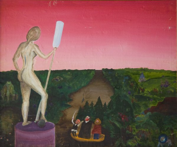 Девушка с веслом картина