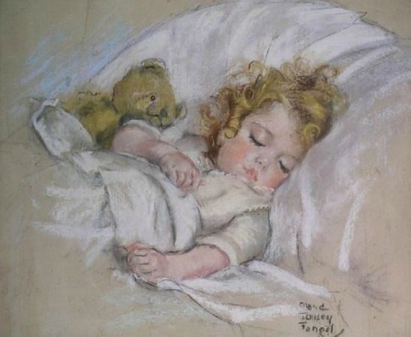 Дети спят живопись