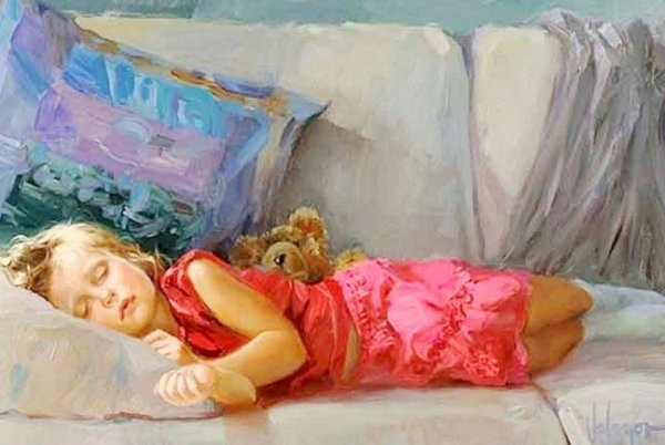 Волегов Владимир художник картины спящая девочка