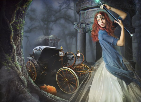 Девушка в карете арт