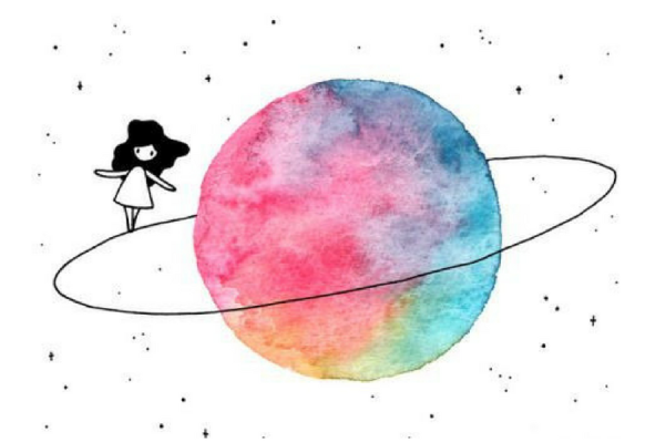 Рисунки космоса для срисовки легкие