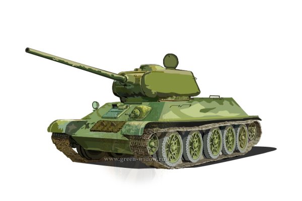 Танк т-34 цветной