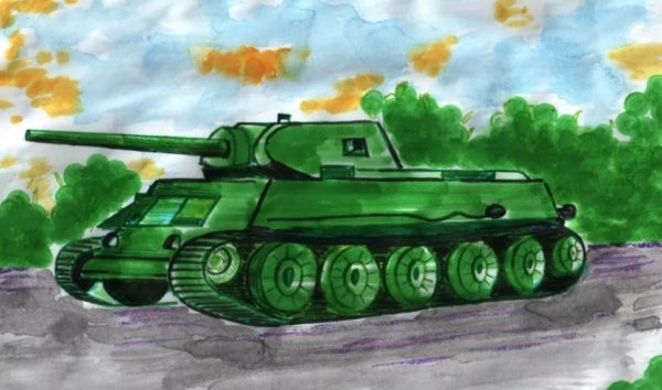Танк рисунок