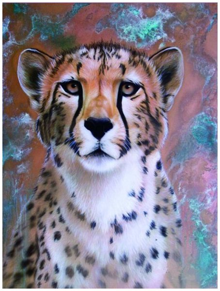 Алмазная мозаика леопард 40х50
