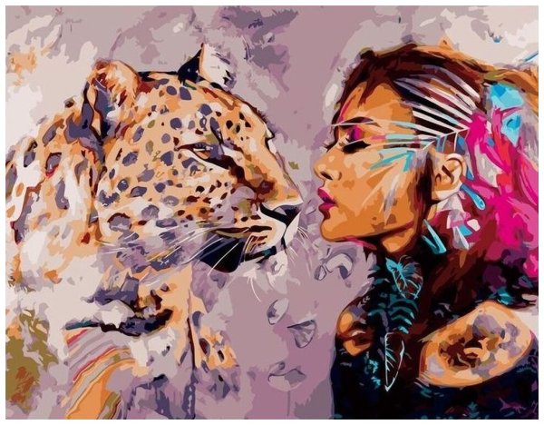 Димитра Милан девушка и леопард