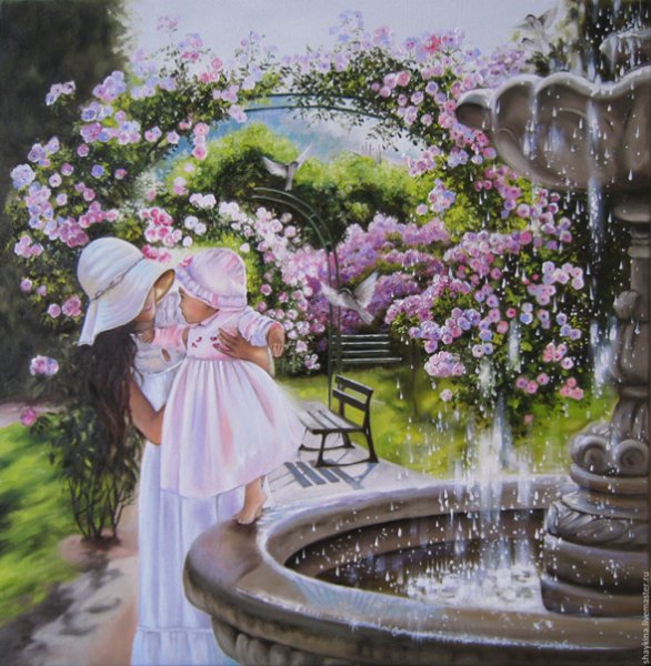 Фонтан с ангелом