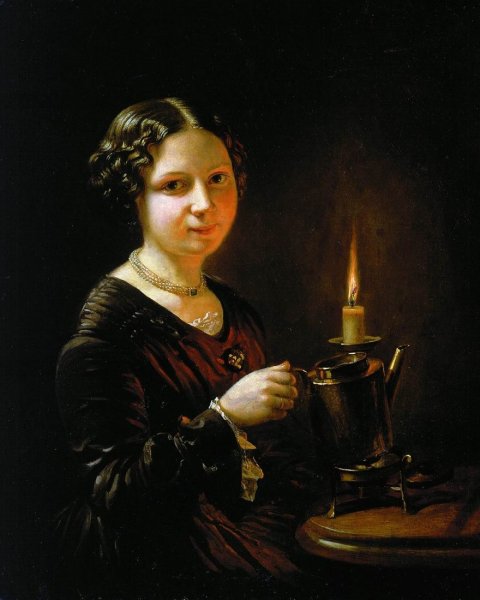 Тропинин Василий Андреевич. Девушка со свечой