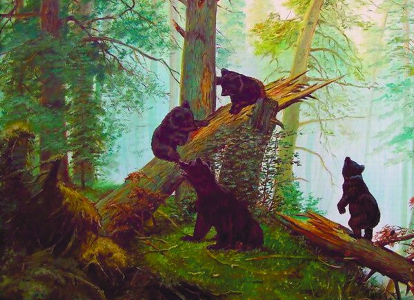 Шишкин мишки в Сосновом Бору