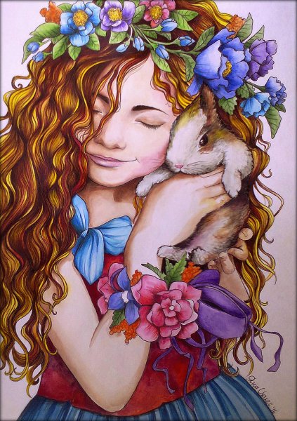 Девушка кролик