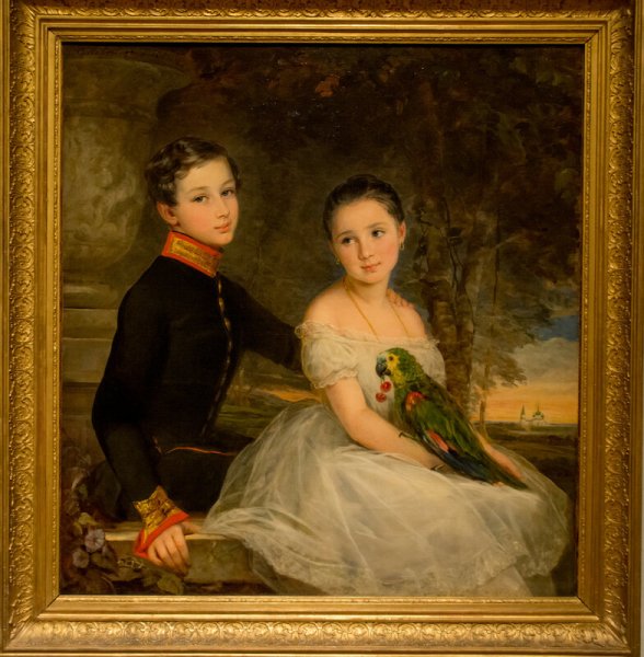 Дети с попугаем Кристина Робертсон