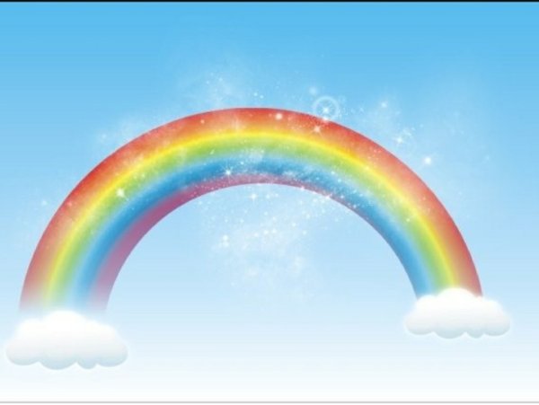 Радуга в небе рисунок