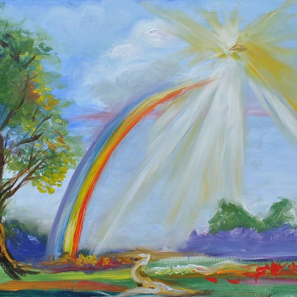 Радуга живопись