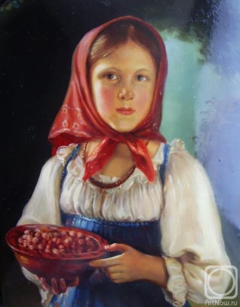 Николай Рачков. Девочка с ягодами. 1879г