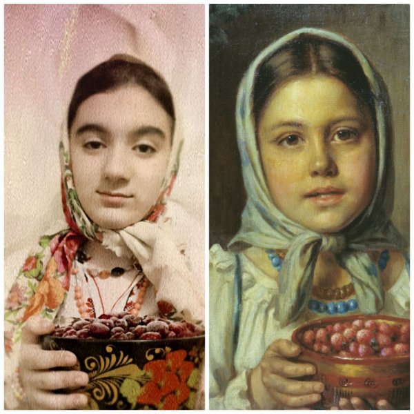 Николай Рачков. Девочка с ягодами. 1879г