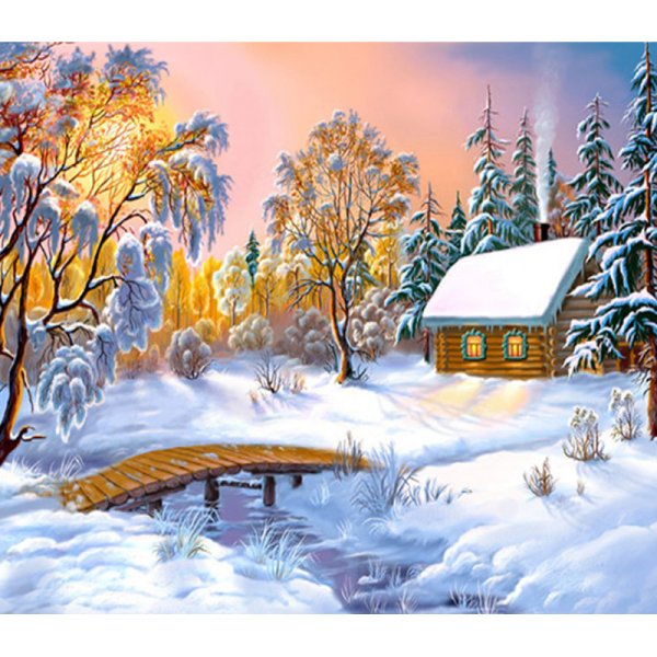 Природа красками зимой