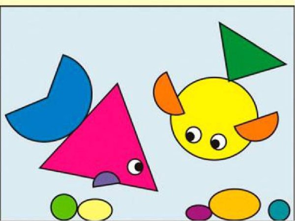 Аппликация из геометрических фигур