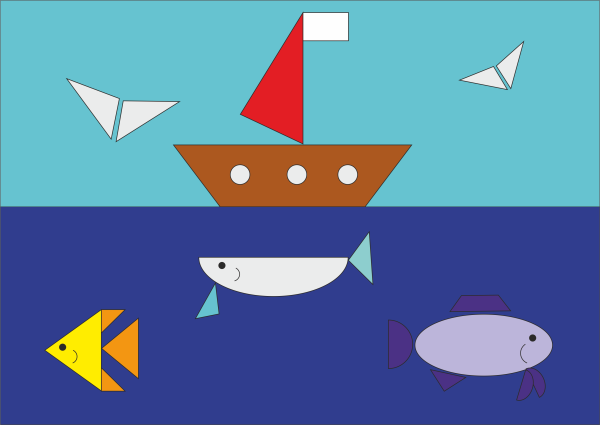 Аппликация из геометрических фигур