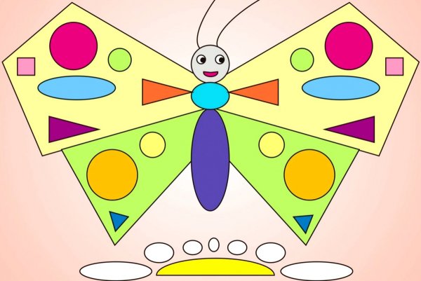 Аппликация из геометрических фигур